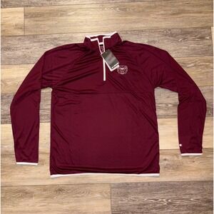 NWT Men's Medium Missouri State Colosseum Quarter Zip Pullover - Red